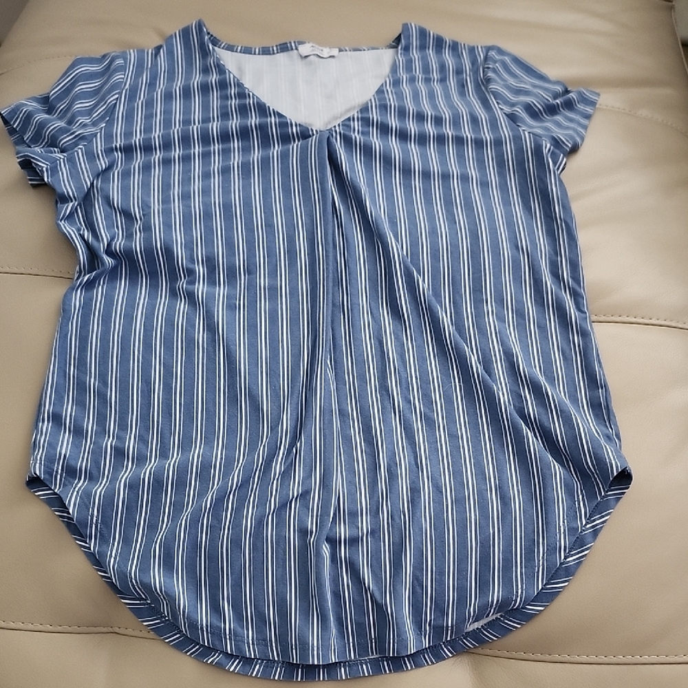 Blue Striped Women's Top